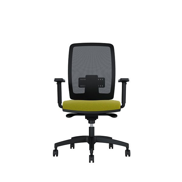 Bisley Bürodrehstuhl Cometa, Rückenlehne mit Netzbezug, Höhenverstellbare Armlehnen, Kunststofffußkreuz, TN9702 lime, COMENKLRT0015TN9702