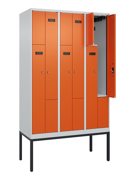 C+P Z-Spind Evolo PLUS, Gestell, 6 Fächer, 2120x1200x500mm, 7035/2004, Zylinderschloss, 0490337-326 S10028