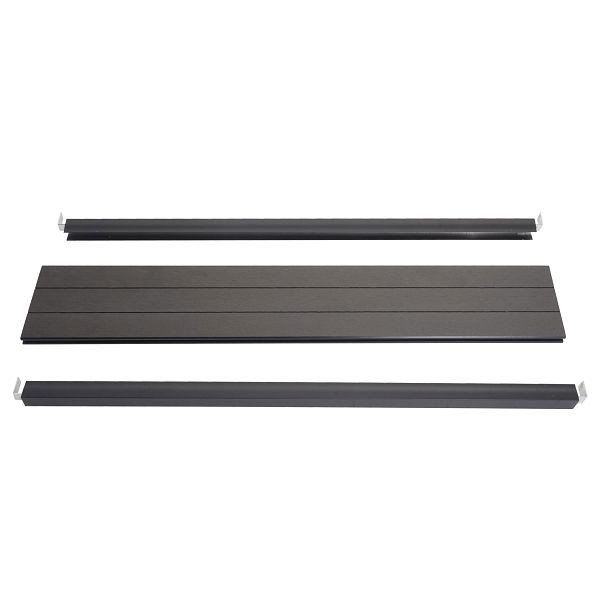 Mendler Abschluss-Set für WPC-Sichtschutz Sarthe, Abschlussprofil Windschutz, WPC-Pfosten, 90cm, anthrazit, 76263
