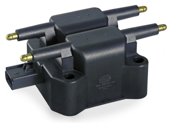 HELLA Zündspule, 3-polig, Kerzenschachtzündspule, geschraubt, 5DA 358 057-151