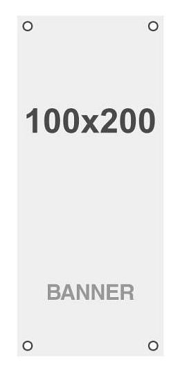 Showdown Displays Latex Symbio frontlit 80x180cm, matt, 510g/m²- 4x Lochhalterung, LGSF80X180M510