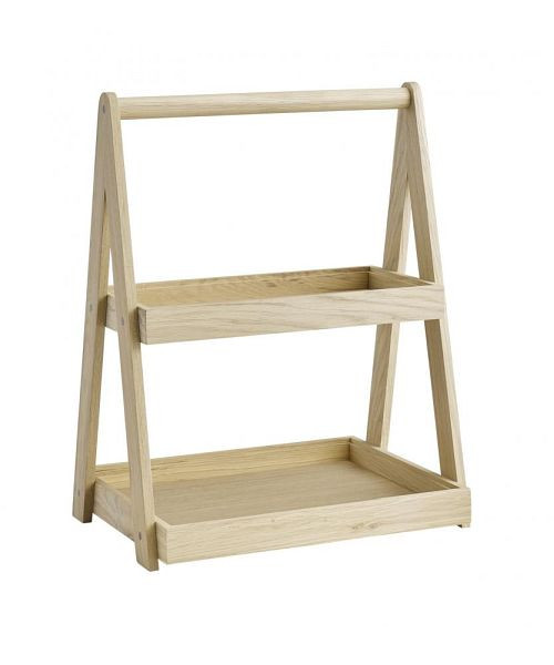 APS Etagère, 2-stufig -VALO-35 x 26,5 cm, Höhe: 44,5 cm, Eichenholz (geölt), 14010