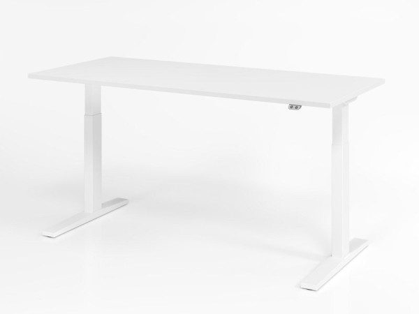 Hammerbacher Schreibtisch XMKA19, 180 x 80 cm, Platte: Weiß, 25 mm dick, ABS-Dickkante, Rechteckform, Weiß, VXMKA19/W/W