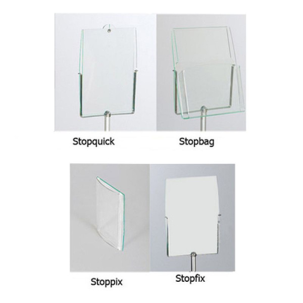 Stein HGS Zubehör Aufsätze -flip & flippy- DIN A4, Stopquick, (Posterhalter), Acrylglas,glasgrün, 11991