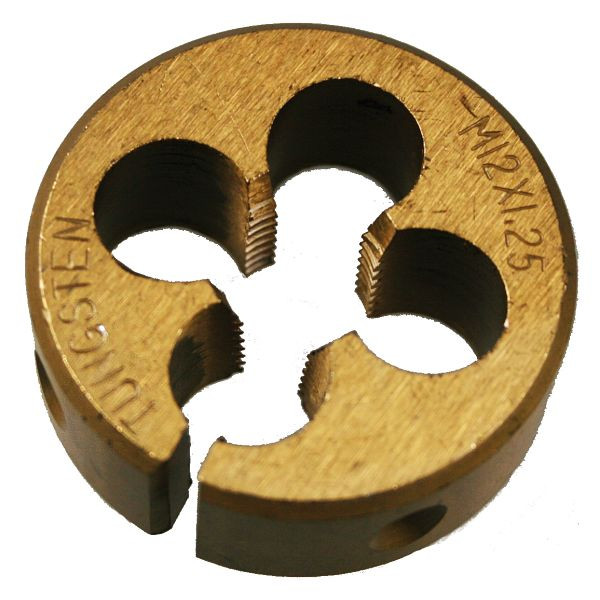 SW-Stahl Schneideisen M12 x 1,25 mm TIN, 02370L-1, 4033592033008