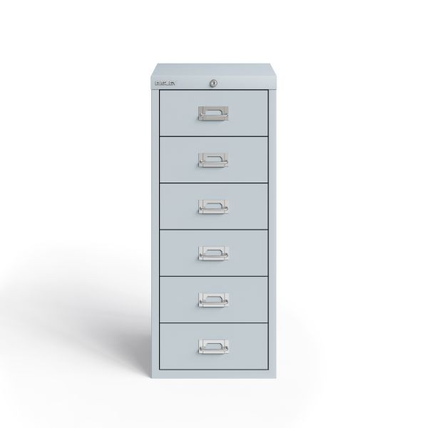Bisley MultiDrawer, 29er Serie, abschließbar, DIN A4, 6 Schubladen, Farbe lichtgrau, LA296645