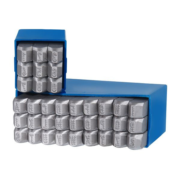 GRAVUREM RP (LOW-STRESS DOT-STYLE) Schlagzahlen und -buchstaben (Kombination) 0-9 + A-Z, &, Schrifthöhe: 5 mm, 14705000