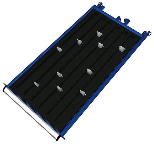 KLW Einteilungsmaterialsatz für Schubladen Fachhöhe 50 bis 400 mm in SDB - Schrank, Schrankgröße 419 x 750 mm B x T, SDB-B03-030