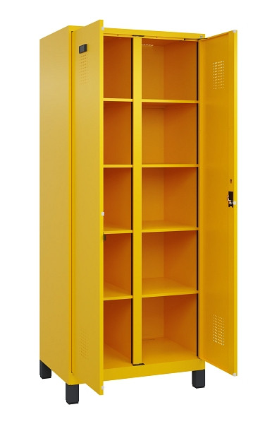 C+P Wäsche-Spind Evolo PLUS, mit Füßen, 2 Abteile, 1950x800x500mm, 1023/1023, Verschluss Zylinderschloss, 049012-22B S10049