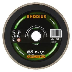 Rhodius ALPHAline DG50 Diamanttrennscheibe, Durchmesser [mm]: 180, Stärke [mm]: 1.6, Bohrung [mm]: 25.4, 303056