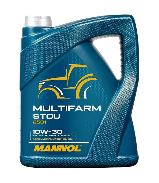 MANNOL Motor-Getriebe-Motoröl 2501 Multifarm STOU 10W-30, VE: 5 l, MN2501-5