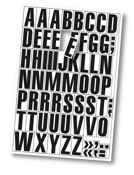 Eichner Magnetische Buchstaben, schwarz auf weiß, 9218-03031
