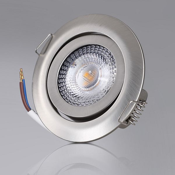 monzana LED Einbauleuchte Krog 6er-Set Nickel, 107882, 4250525373271