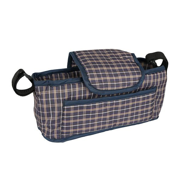 Monster Haustierwagen Fronttasche, blaues Tartanmuster, 213905