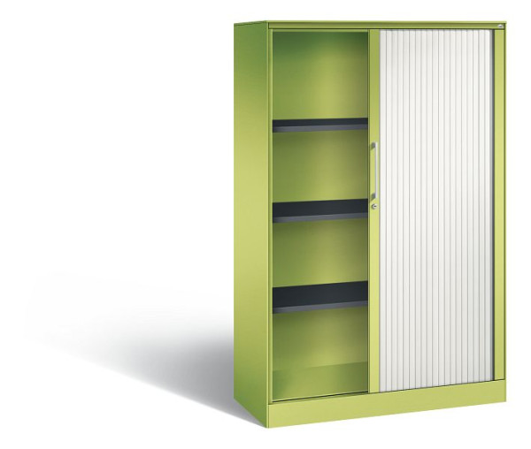 C+P Rollladenschrank Asisto, H1639xB1000xT435mm, Farbe: Viridingrün / Verkehrsweiß, Bügelgriff, 4 OH, 143012-000 S10065