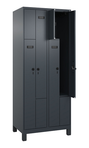 C+P Z-Spind Evolo PLUS, Füße, 4 Fächer, 1950x800x500mm, 7016/7016, 049013-224 S10020