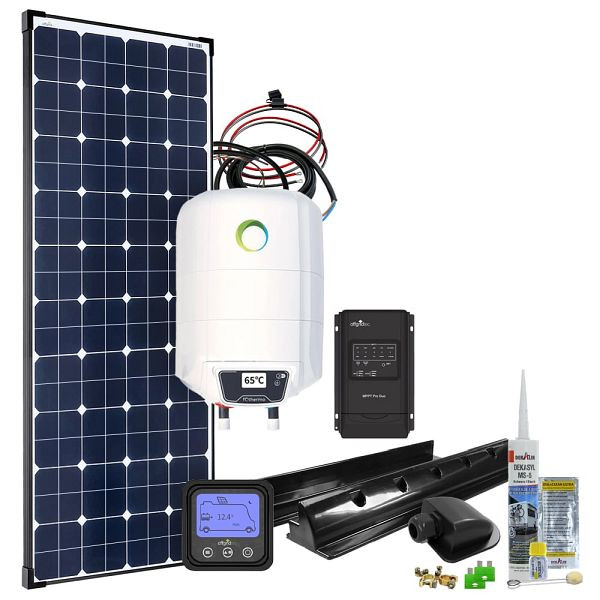 Offgridtec 150W MPPT 12V Wohnmobil Komplettset EBL-Option inkl. 10l Caravan Boiler, 4-01-019445