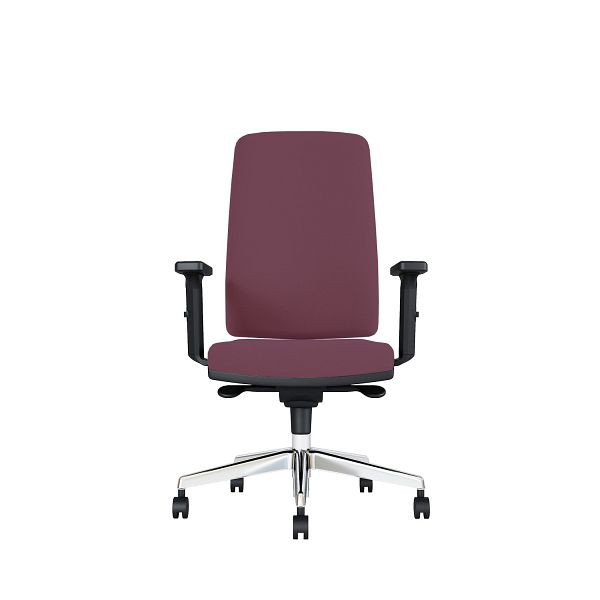 Bisley Bürodrehstuhl Stone, Tiefenverstellbarer Sitz, Mit Armlehnen, Aluminiumfußkreuz, MR6234 burgundy, STONETALMR6234