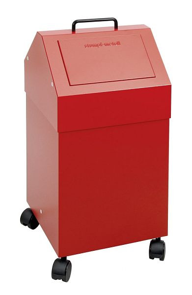 stumpf Abfalltrennung 45, fahrbar, RAL 3000/3000, 45 Liter, 630-045-2-0-300
