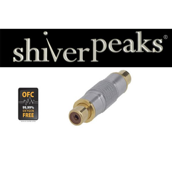 shiverpeaks PROFESSIONAL Adapter, verchromte Metall-Cinchkupplung - verchromte Metall-Cinchkupplung, vergoldete Kontakte, 57040SPP