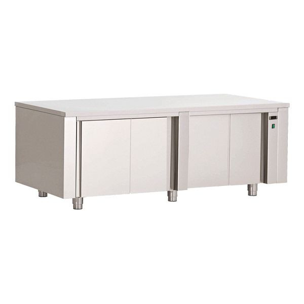 Gastro-Inox Wärmeschrank aus Edelstahl, 2000(L)x600(T)x880(H)mm, 304.037