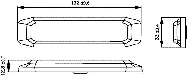 HELLA LED-Blitz-Kennleuchte, BST-Slim, 12/24V, blau, Schraubanschluss/Anbau, Stecker: offene Kabelenden, Set, VE: 2 Stück, 2XD 014 562-001