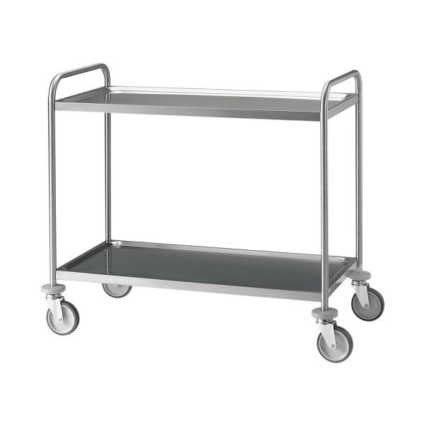 ETERNASOLID Edelstahlwagen PROGRESS, 2 Borde 1200x600 verschweißt, ES1403-2S