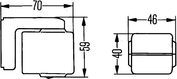 HELLA Leseleuchte, Halogen, 12V, 6.0W, YL, Anbau, Lichtscheibenfarbe: weiß/rot, innen, 2AB 004 532-102