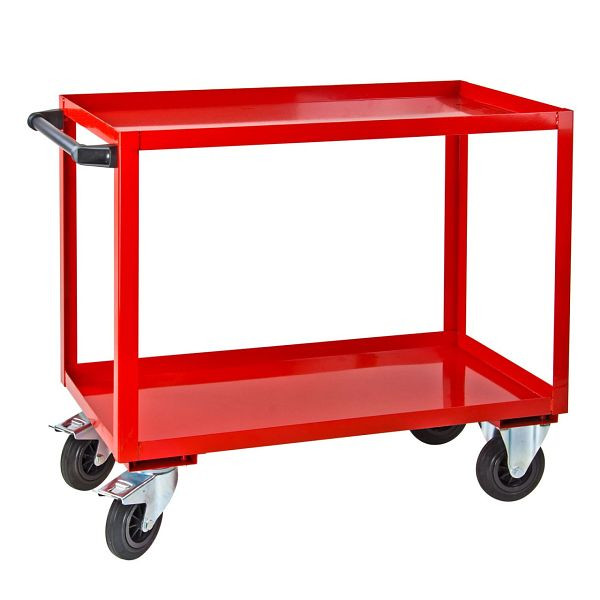 ADB Montagehilfswagen mit 2 Etagen, Farbe: Verkehrsrot (RAL 3020), Maße BxHxT: 1000 x 915 x 500 mm, 21043