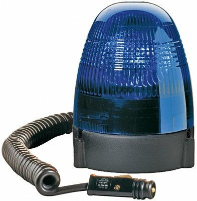 HELLA Halogen-Rundumkennleuchte, KL Rotafix, 12V, blau, Magnetbefestigung, Kabel: 2500mm, Stecker: DIN ISO 4165, 2RL 007 337-121