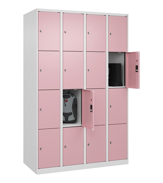 C+P Schließfachschrank Evolo PLUS, 16 Fächer, 1850x1200x500mm, 9016/3015, 049000-404 S10018