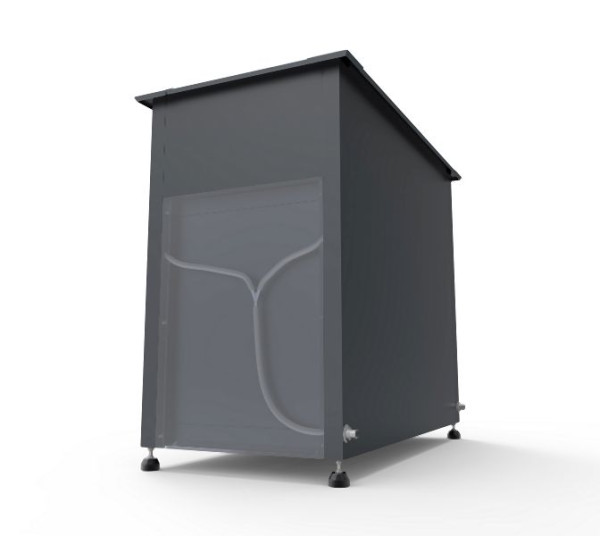 Westmann Metall Hochbeet Plexa mit Stauraum & Schneckenkante Anthrazit, 50x100x85cm, WMHPS-S1085E