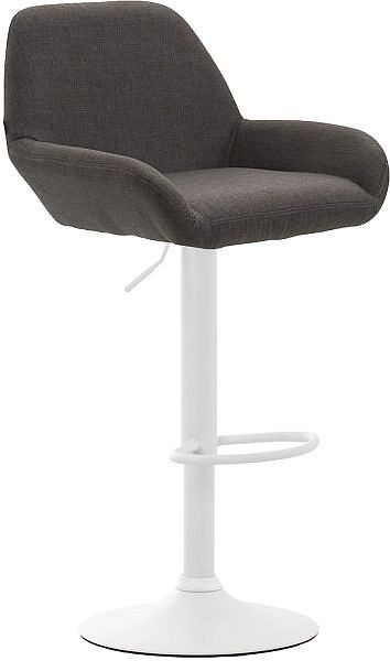 CLP Barhocker Braga Stoff weiß, dunkelgrau, 314524