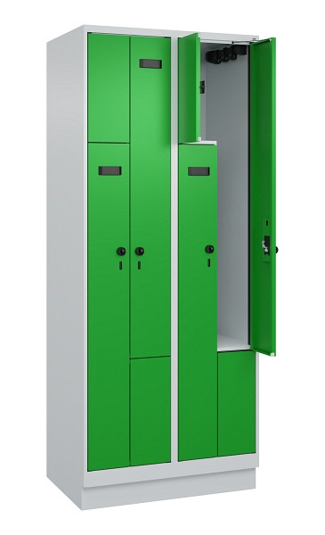 C+P Z-Spind Evolo PLUS, Sockel, 4 Fächer, 1950x800x500mm, 7035/6037, Drehriegel, 049023-224 S10008