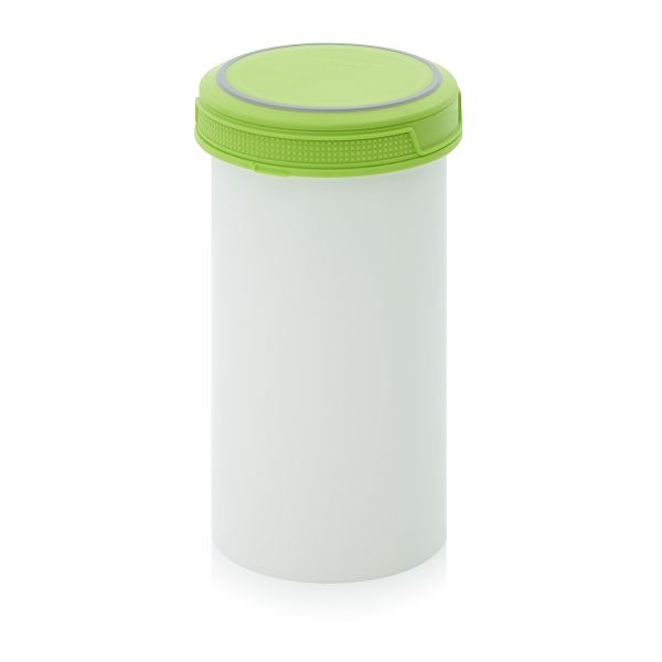 Auer Schraubdosen Basic, 1,3 Liter, Dose weiß, Deckel grün, mit Innendeckel, SC I 1.3-99 F1