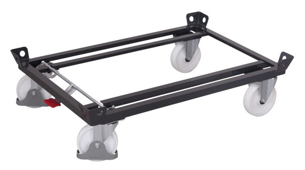 VARIOfit Fahrgestell, Ladefläche: 1.210 x 810 mm, RAL 7016 anthrazitgrau, Radsatz: Bereifung aus Polyamid, sw-870.400/AG