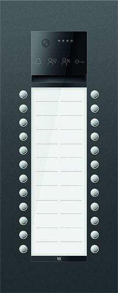 TCS Türkontrollsystem PES PRO IP Video Außenstation 24T 2 Spalten UP RAL7016 anthrazitgrau, AVU400224-0017