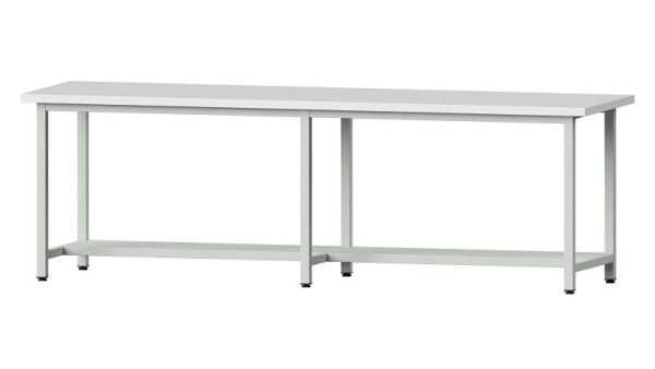 ANKE Werkbänke Arbeitstisch, Modell 191, 2800 x 800 x 890 mm, RAL 7035, KSP 40 mm, 401.453