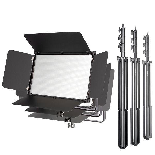 Walimex pro LED Leuchte Niova 150-F Pro 150W Bi Color Set3, 1023222