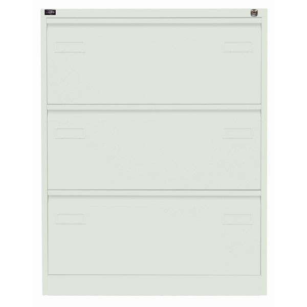 Bisley LIGHT Hängeregistraturschrank LIGHT, doppelbahnig, 3 HR-Schubladen, 644 portland, CDF3644