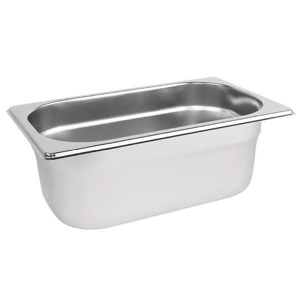 Vogue GN-Behälter Edelstahl 10cm GN1/4, Gastronormgrößen für maximale Kapazität, K819