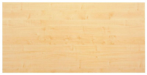 Hammerbacher Tischplatte 160x80cm mit Systembohrung Ahorn, Rechteckform, VKP16/3