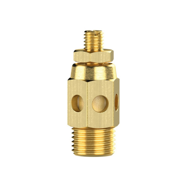 Riegler Schalldämpfer, Bronce gesintert, Messing-Gehäuse,einstellbar,G1/8, 156513