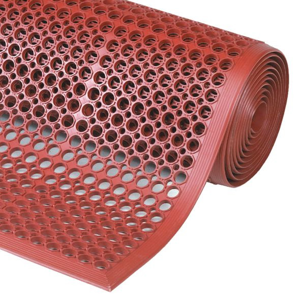 Notrax Sanitop Red Bodenmatten für die Nahrungsmittelindustrie 562RD, Rot, 91cm x 297cm, 562S0310RD