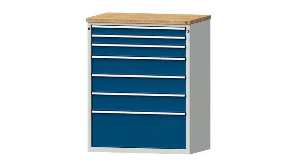 ANKE Werkbänke Schubladenschrank, Modell 4009 V, 1065 x 700 x 1320 mm, RAL 7035/5010, BMP 40 mm, 611.517