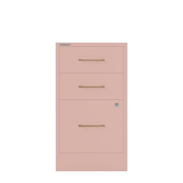 Bisley Home Filer, 2 Universal-, 1 HR-Schublade, Eichengriff, 620 pastellpink, PFA3OH620