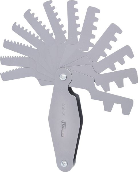 KS Tools Trapez-Gewindestahllehre, für 30° Gewinde, 2-12mm, 300.0622