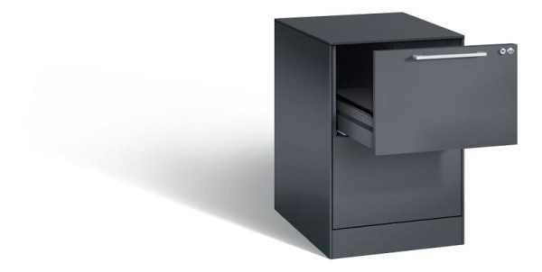 C+P Karteischrank Asisto, H710xB440xT600mm, Farbe: Schwarzgrau, Bügelgriff, 146275-221 S10007
