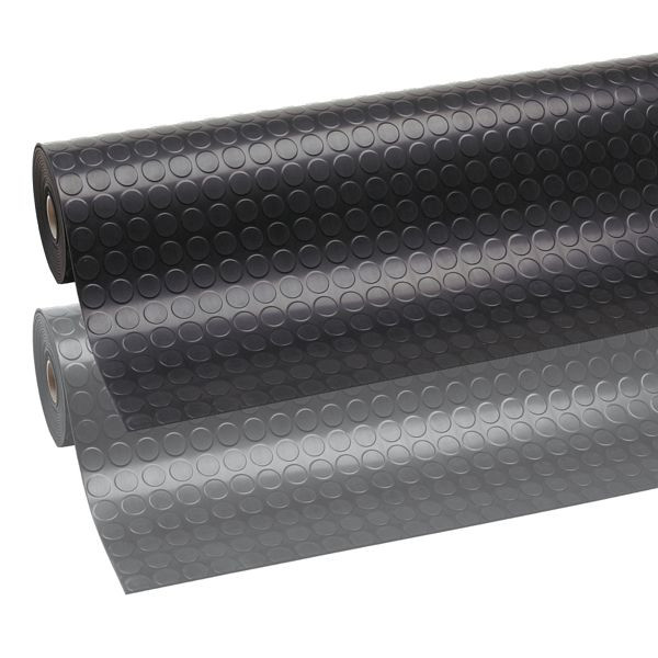Notrax Dots ‘n’ Roll 3.5 mm Läufer & Bodenbelag 745, Grau, 100cm x 10m, 745R0100GY