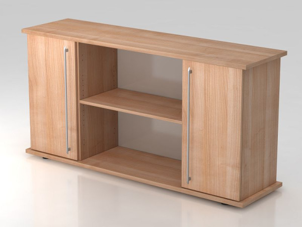 Hammerbacher Sideboard 2 Türen 166cm Relinggriff Nussbaum/Nussbaum, 166,1x44,8x84 cm (BxTxH), VSB2T/N/N/RE